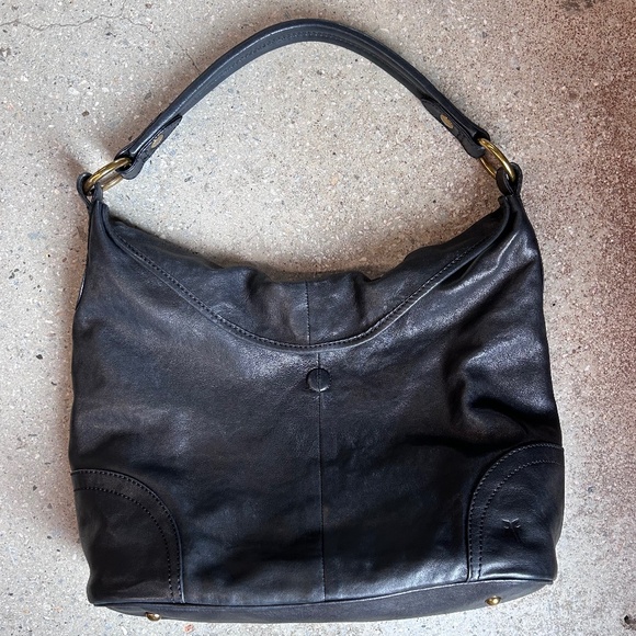 Frye Black Leather Hobo Bag - Picture 1 of 6